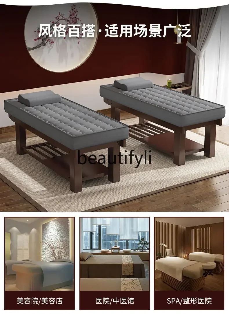 SS 구멍이 있는 특수 마사지 침대, 마사지 침대, 뜸 물리 치료 침대, 바디 패턴 자수 귀 침대