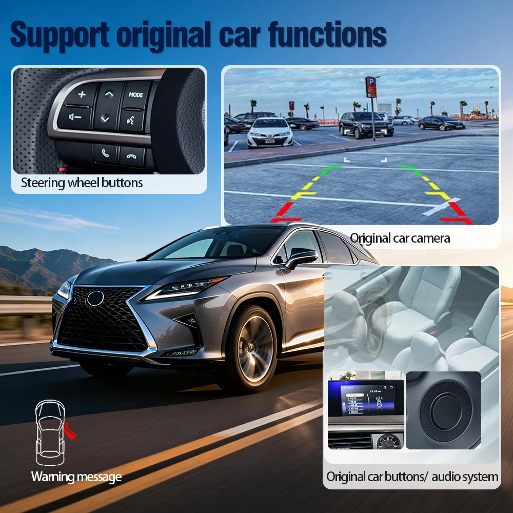 Décodeur sans fil CarPlay Android Auto AUTOTOP pour Lexus avec joystick tactile ES RX NX IS CT200h Mirror Link BT Module auto