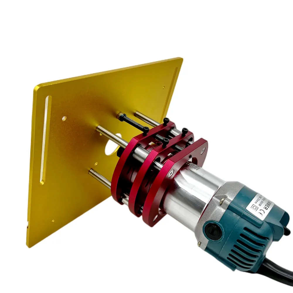Oberfräsen-Lift-Kit mit Aluminium-Fräsplatte für Motoren mit 65 mm Durchmesser, Holzbearbeitung, Oberfräse, Tisch, Werkbank, Trimmer, Graviermaschine – Detail 6