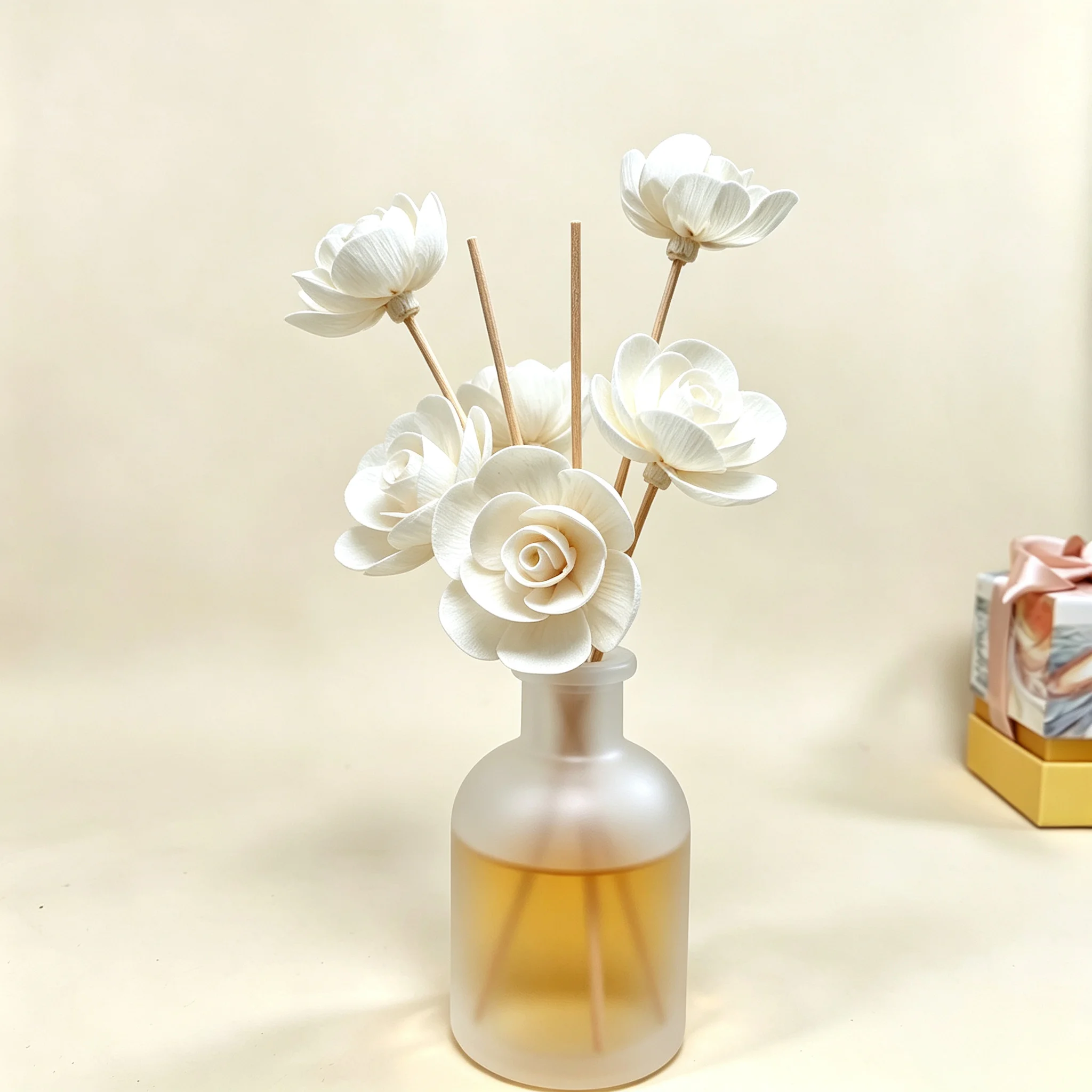 2Pcs Sola Flower Reed Diffuser Sticks, Natural Dried Floral Volatile Sticks Home Hotel SPA Aromatherapy Essential Oil Decor