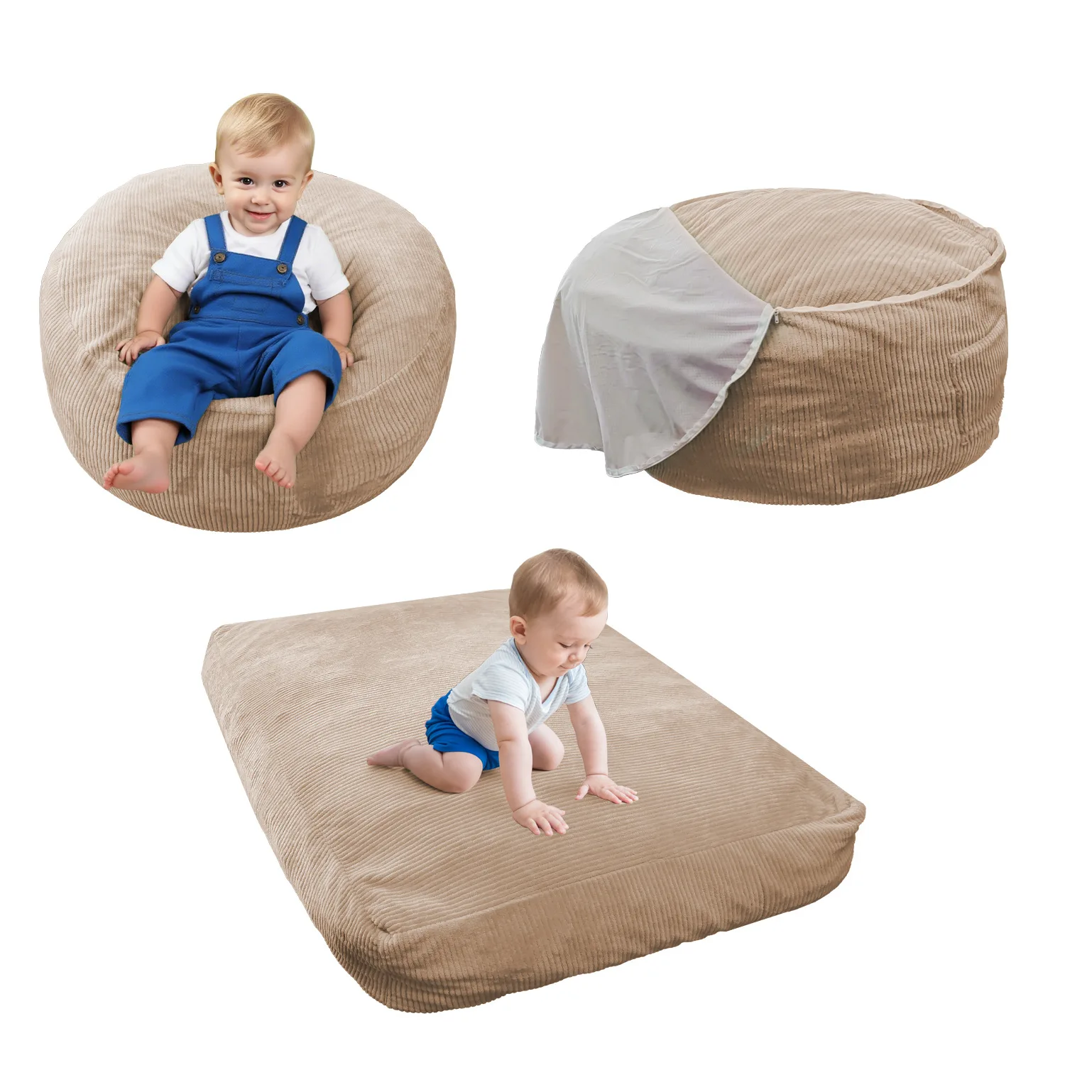Cross-border customized children's bean bag chair lazy small sofa pure sponge can be removed and washed, sleepable and lying sin