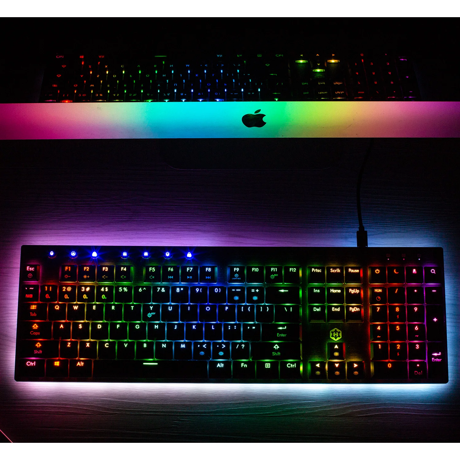 HEXGEARS GK1707 Full RGB Gaming Mechanical Keyboard Kailh Low-Profile Switch Bluetooth Portable Wireless/Wired Keyboard Up to 4 view 6