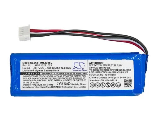 

l # for OEM GSP1029102A 6000mAh Battery for Charge 3 2016 Version CS-JML330SL battery