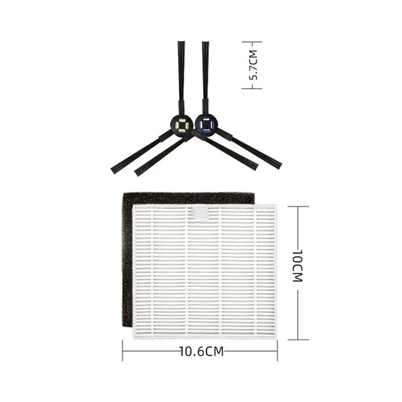Replacement Parts For Ilife V8 V8S X750 X7 Robotic Vacuum Cleaner Filter Screen Side Brush Mop Cloth