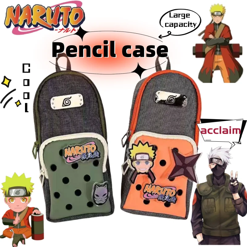 

new Uzumaki Naruto Hatake Kakashi Simple and Fresh Cartoon Cute Cool Waterproof Portable Student Pencil Bag Stationery Bag Gift