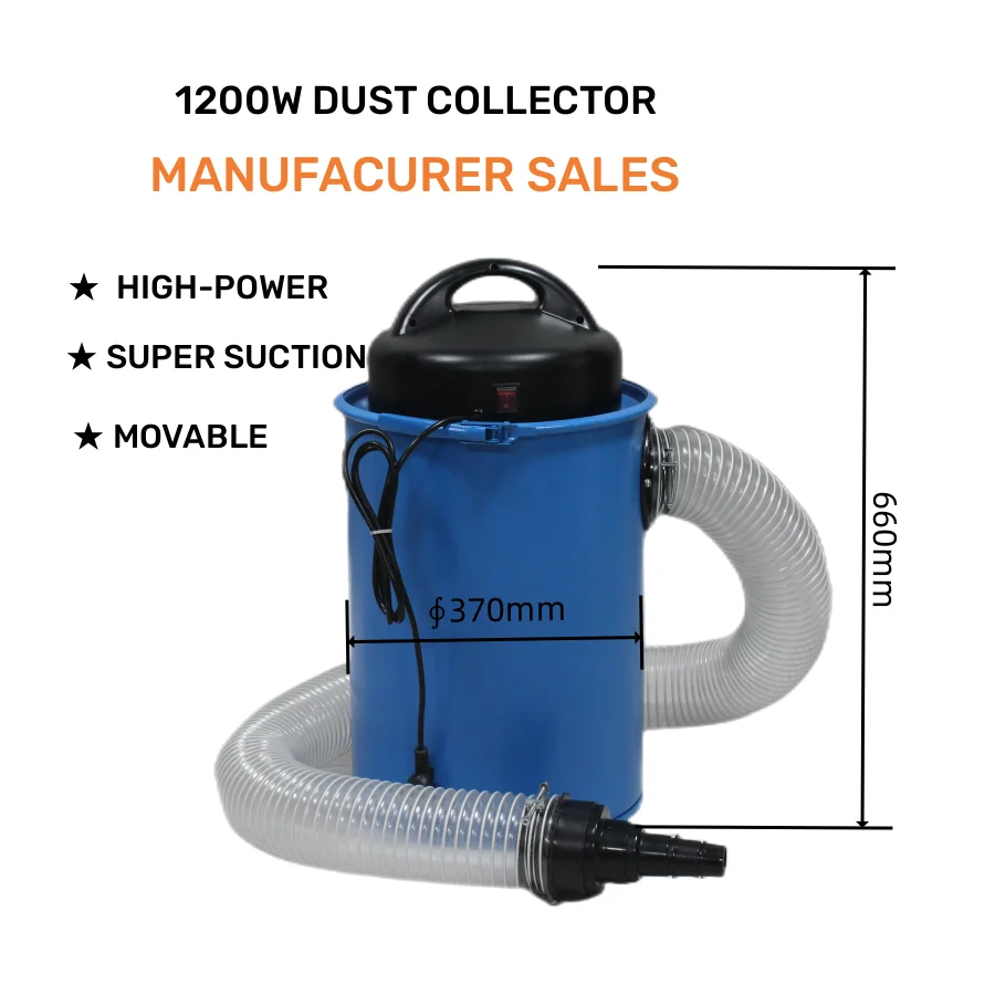 سعة كبيرة صناعة النجارة العمودية المحمولة طبل فراغ مجمع الغبار الخشب