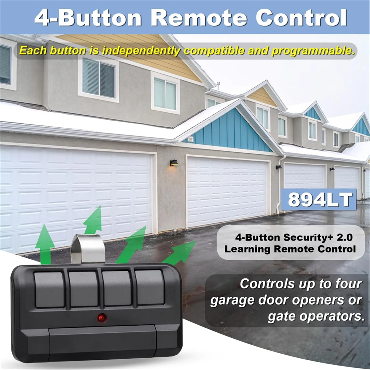 جهاز تحكم عن بعد لفتحة الباب T05C متوافق مع مفتاح Liftmaster/Chamberlain/Craftsman/Dip، يستبدل جهاز التحكم عن بعد 972LM/974LM/372LM/374LM #3