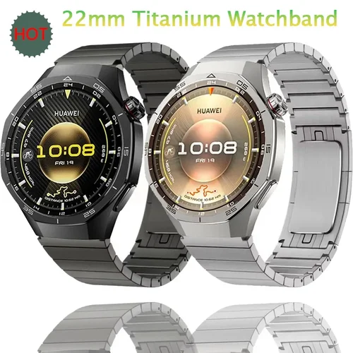 Correa de titanio de 22mm para reloj inteligente Huawei GT6 Pro/GT6/5/4/3, correa de liberación rápida de Metal de 46mm para cinturón Garmin Forerunner 970 570 965