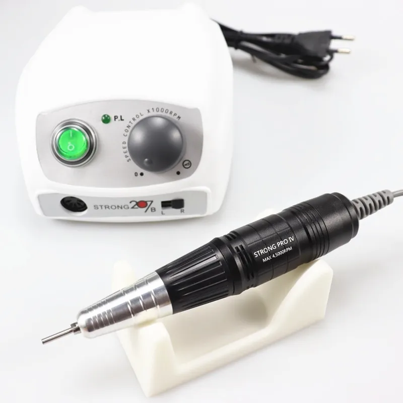 45000Rpm Electric Nail Drill Strong 207B 65W Manicure Máquina Pedicure Kit Unhas Fortes Ferramentas Handpiece Nail File Equipment