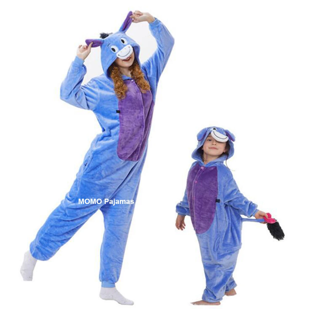 Unisex Erwachsene Stram pler Tier Halloween Kostüm Plüsch warme Weihnachten einteilige Pyjamas Nachtwäsche Cosplay Anzug für Frauen und Männer