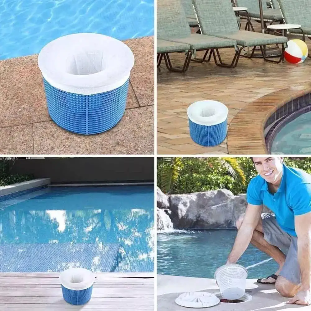10/20/30Pcs Pool Filter Mesh Filter Bag Swimming Pool Skimmer Cleaning Pool Separator Filter Sock Bag Filter Mesh Filter Bag