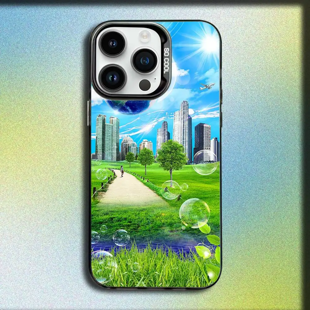 Funda de teléfono Art Frutiger Aeros para iPhone 17,16,15,14,13,12,11,Pro,Max,Plus,E,SE4,Air,Mini caja IMD negra