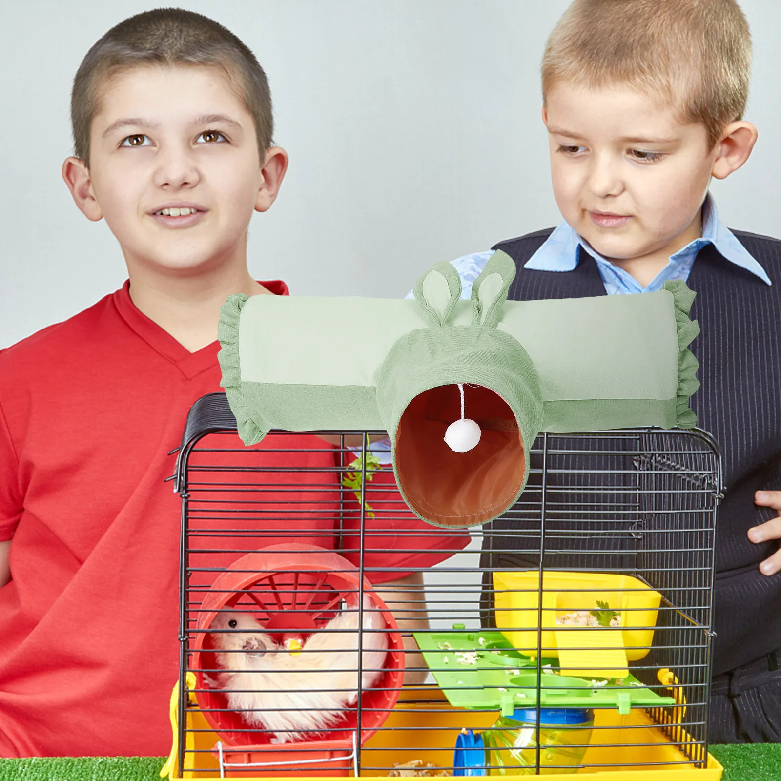 

Тоннель-домик для хомяков в форме буквы Т из ткани: легкий, портативный, теплый, для сна, игр и укрытия, для мелких животных, для клетки/дивана