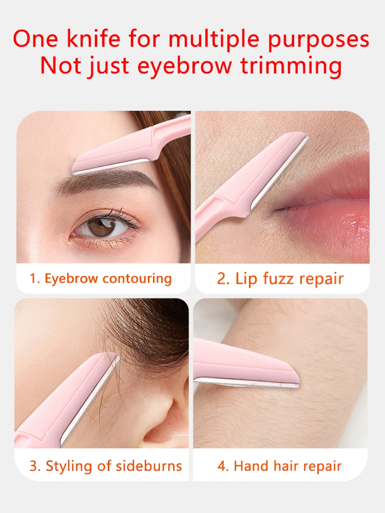 Aparador de sobrancelha lâmina barbeador portátil rosto navalha olho sobrancelha depilação cortadores de remoção de pêlos navalha de segurança ferramentas de maquiagem