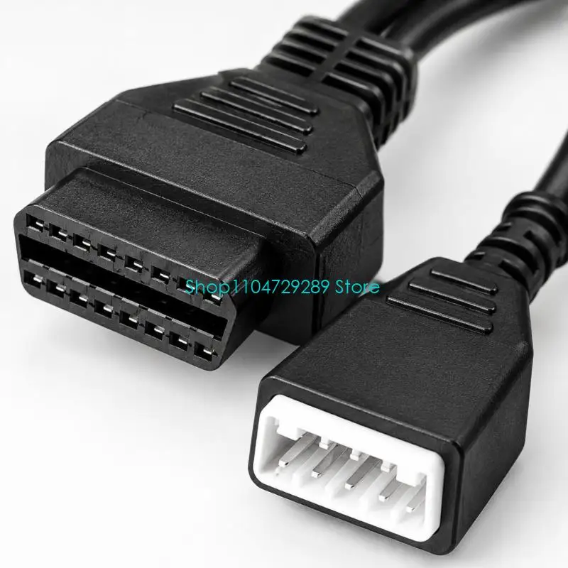 D8KE 16+32-Pin OBD Y Cable with 2 Diagnostic Outlets for Devices