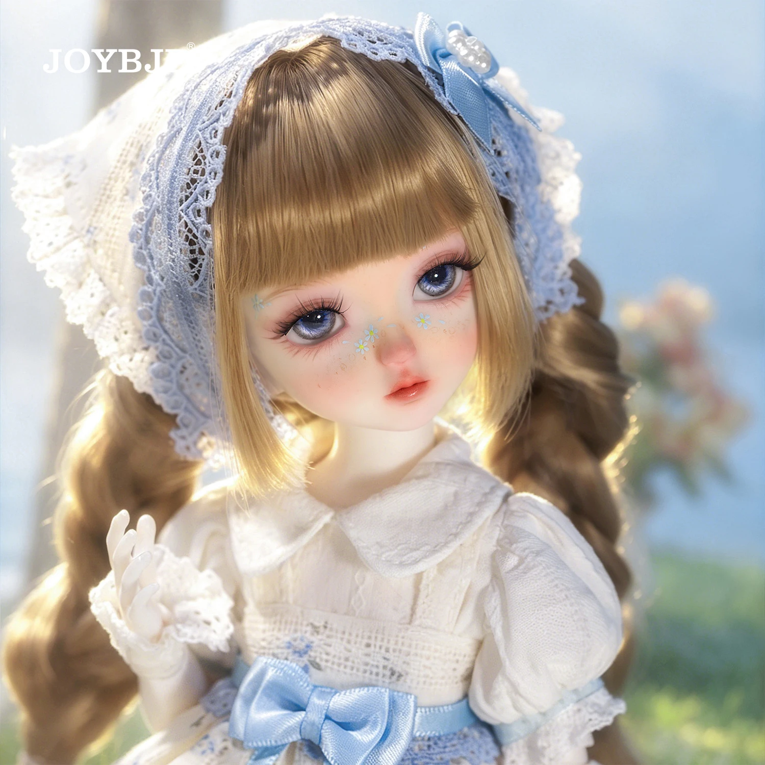 Fantasy Angel 1/6 Elowen Full Set A BJD Doll with Vintage Blue Maiden Dress Ball-Jointed Doll Resin Toy