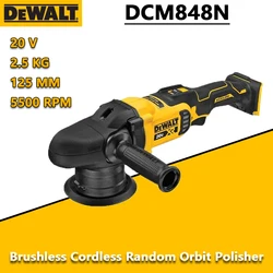 DEWALT DCM848N 125MM(5 in.) Brushless Cordless Variable-Speed Random Orbit Polisher 20V Power Tools 5500RPM Lithium Power Tools