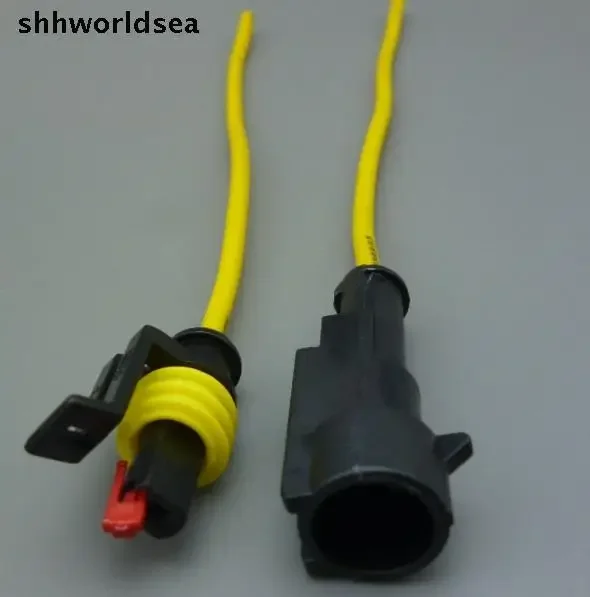 

Shhworldsea 20 комплектов, новый 1-контактный разъем, водонепроницаемая розетка, автоматический электрический провод, разъем, вилка для мотоцикла, автомобиля, морской провод 10 см