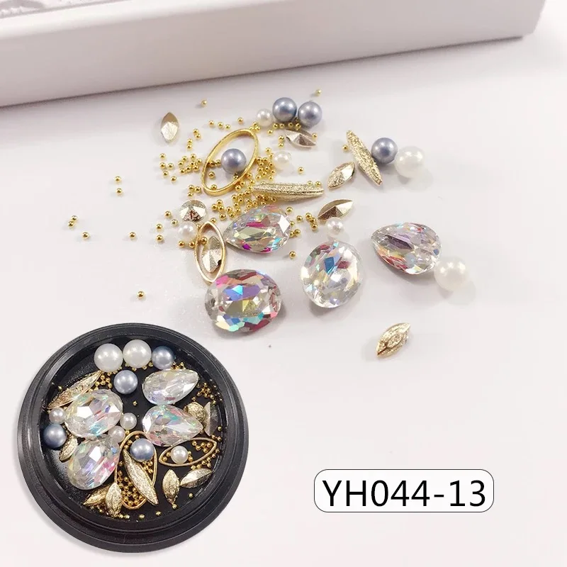 1 scatola mista cuore colorato cristallo strass per unghie accessori per unghie rosa brillante unghie fai da te decorazione per unghie cuore