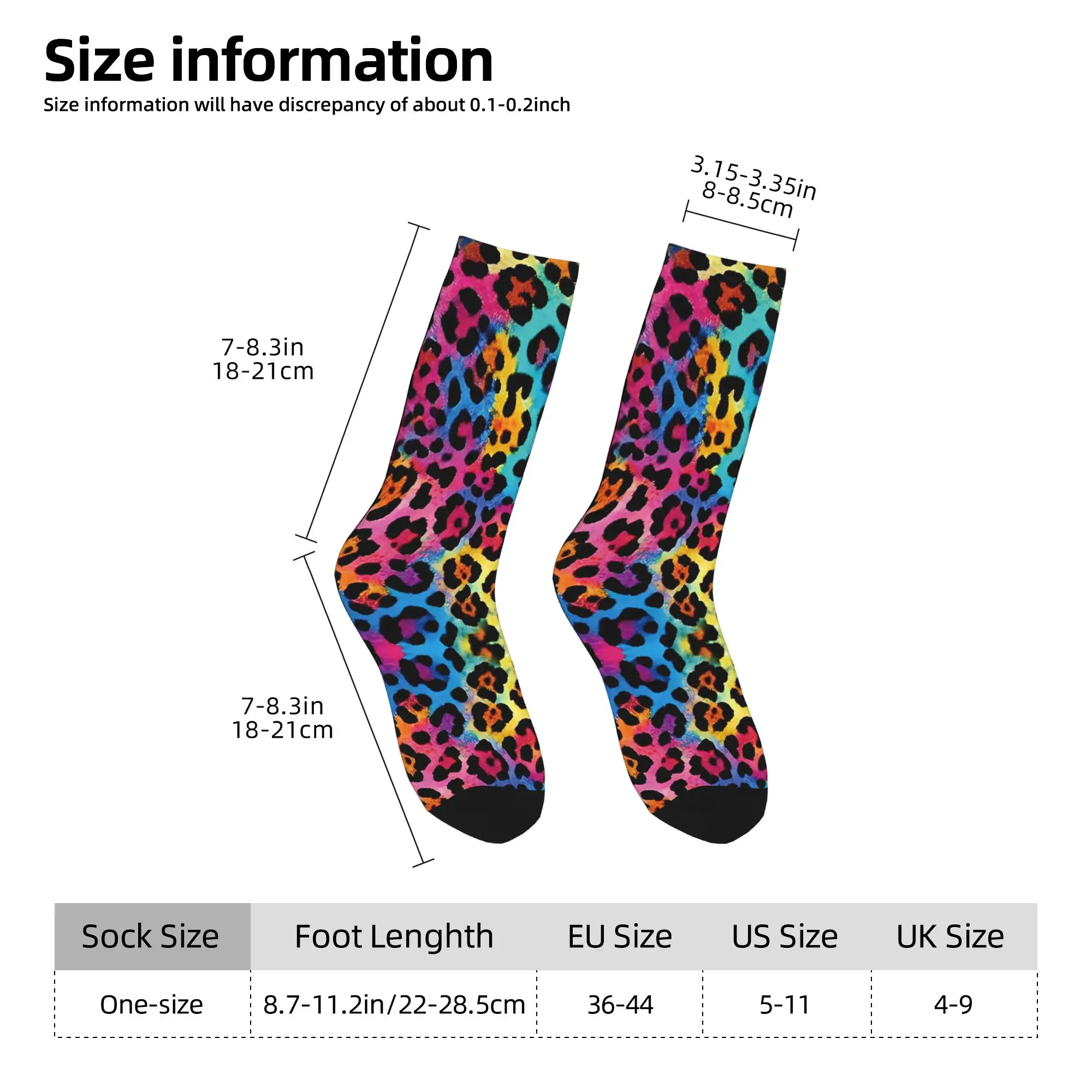 Psychedelic 80s Leopard Stockings Abstract Art  Graphic Elegant Socks Autumn Non Slip Socks Women Men Running High Quality Socks