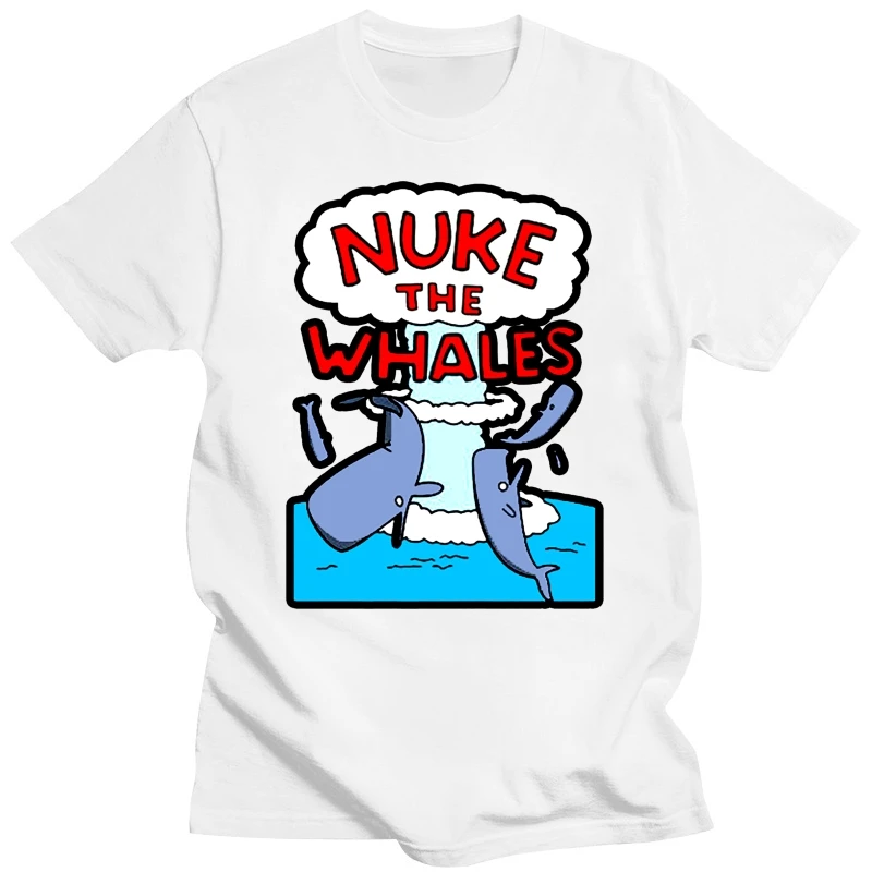 Nuke The Whales Funny Gaming Unisex Black T-Shirt S-3Xl New Cool Tee Shirt