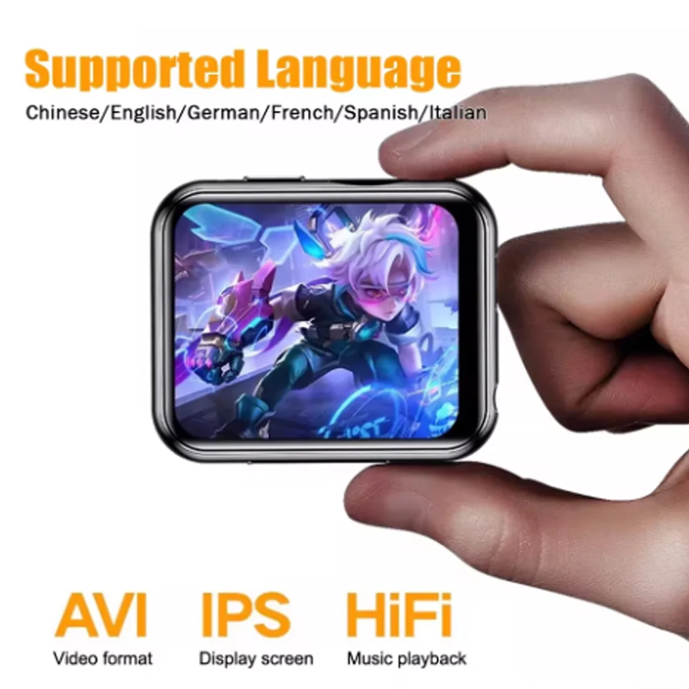 مشغل موسيقى MP3 64 جيجابايت بلوتوث 5.4 HiFi MP4 شاشة لمس كاملة مدمجة مكبر صوت مسجل كاميرا مشغل فيديو محمول FM/E-book #5