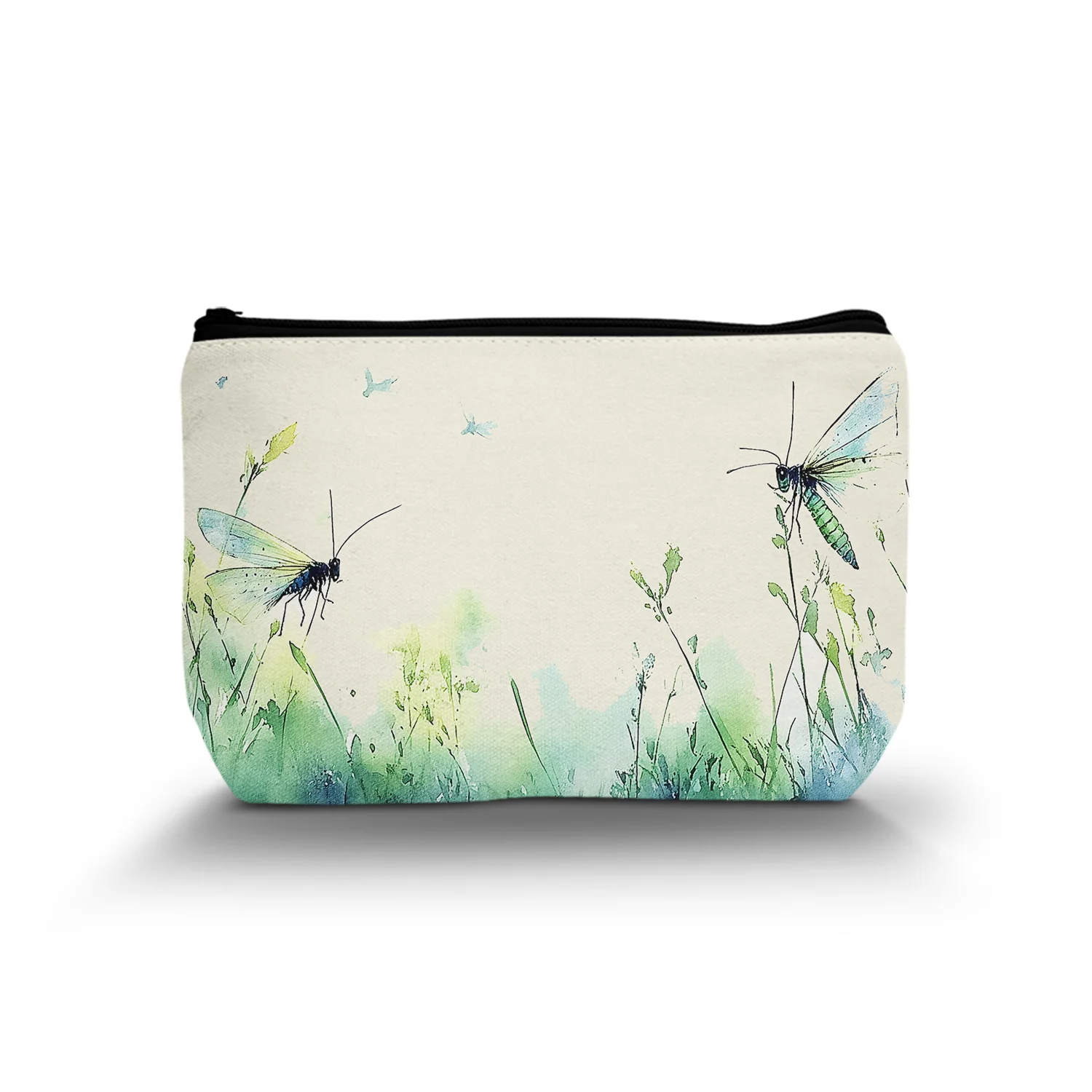 1Pc Wildflower Cosmetic Bag Cute Butterfly Cosmetic Bag Portable Cosmetic Bag With Zipper Simple And Beautiful Design