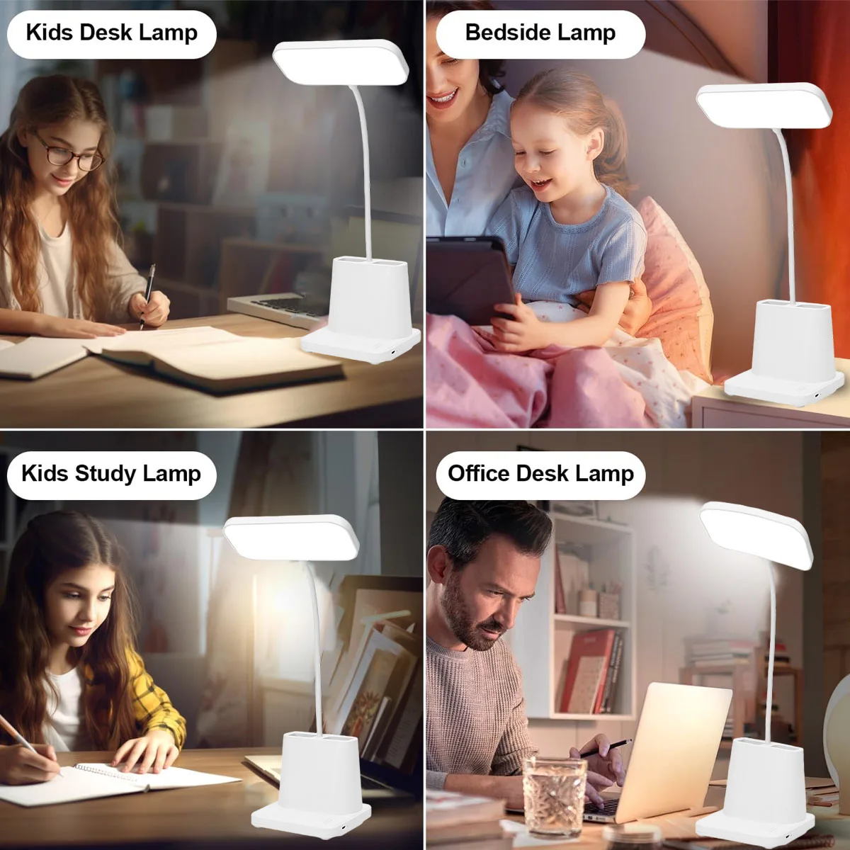 أضواء LED، إضاءة زخرفية لسطح المكتب، مصابيح طاولة بمشبك، أضواء ليلية، تحكم باللمس، هدايا الهالوين وعيد الميلاد