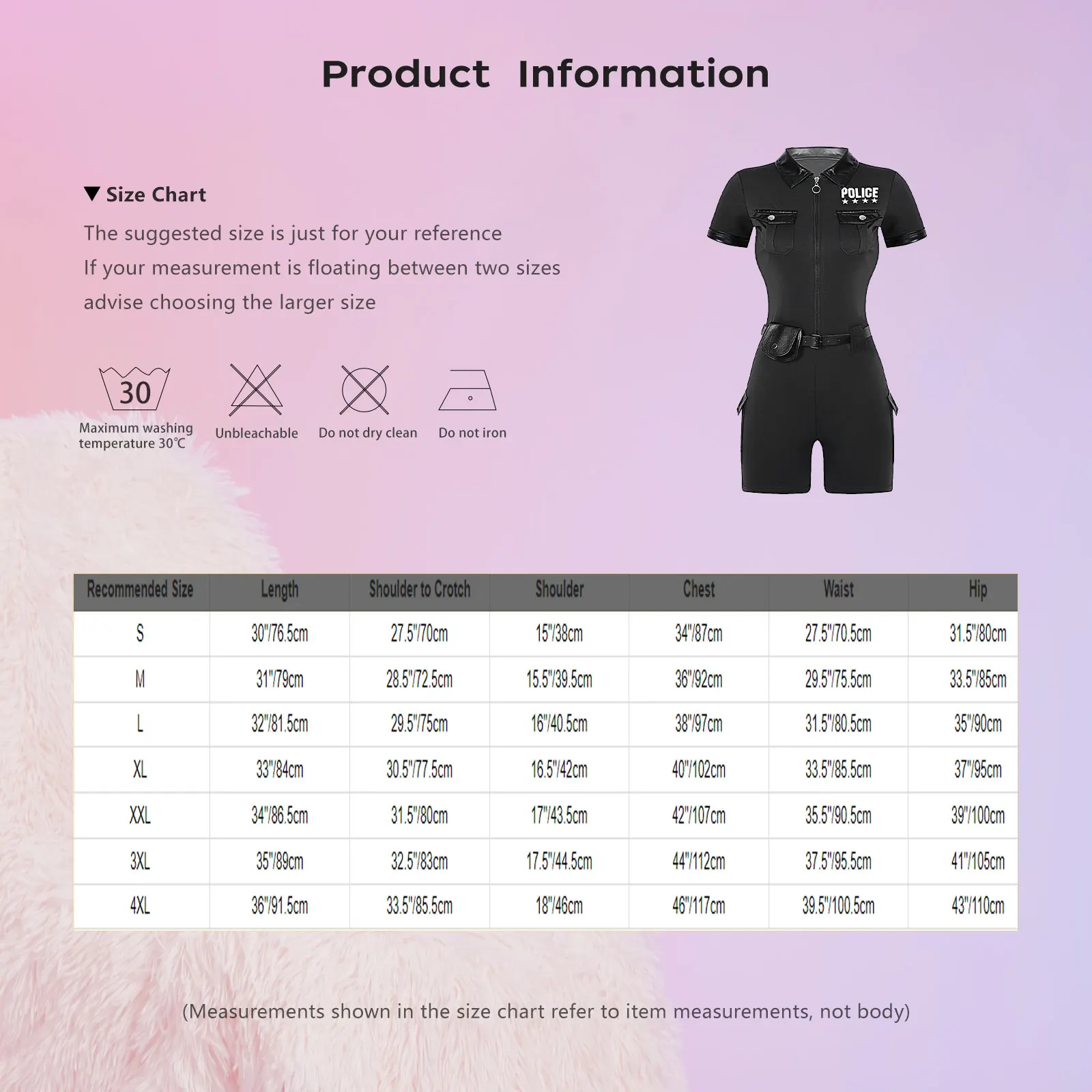 بدلة نسائية لضابط الشرطة كرنفال كونب بأكمام قصيرة وطباعة حروف مع حزام ومحفظة ملابس الشرطة للهالوين