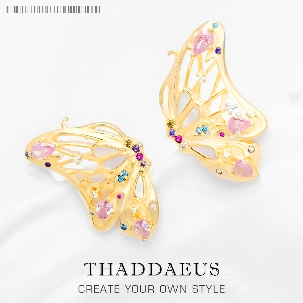 

Серьги-бабочки, стильный подарок для женщин, новые богемные ювелирные изделия из стерлингового серебра 925 пробы