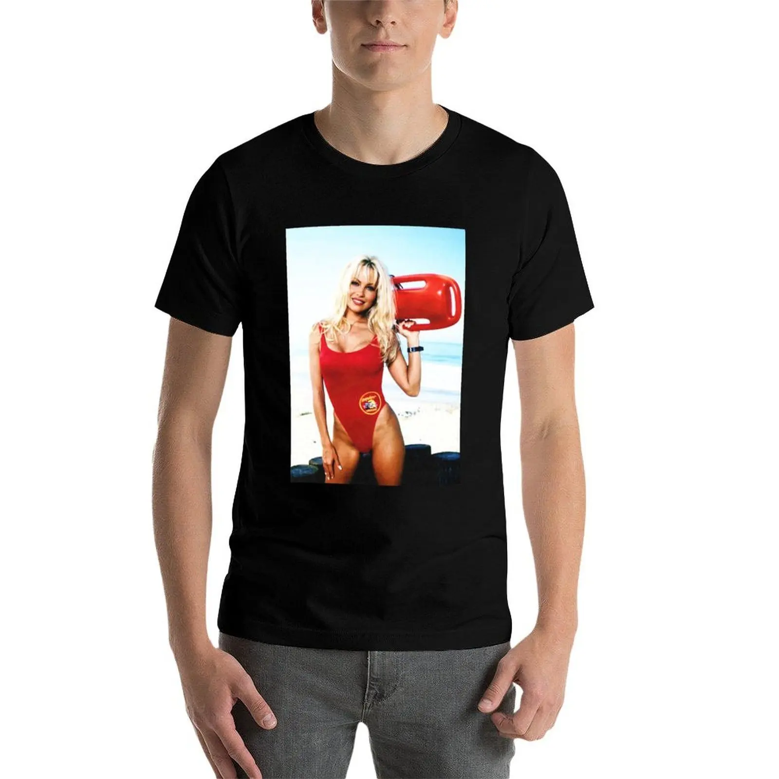 تي شيرت باميلا أندرسون إصدار جديد، أزياء مضحكة للأولاد، تي شيرت برسومات كبيرة الحجم للرجال #4