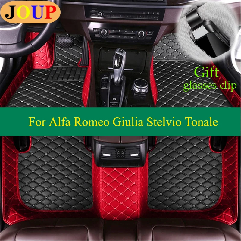 

For Alfa Romeo Giulia Stelvio Tonale Car Floor Mats Luxury Waterproof Carpet Covers Interior Accessories Left /Right Hand Drive