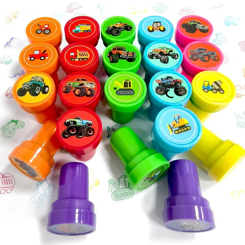 22 Pcs Monster Truck Party Stamp Seal Truck And Car Classroom Rewards Birthday Party Gift For Boys Girls Monster Fans Christmas
