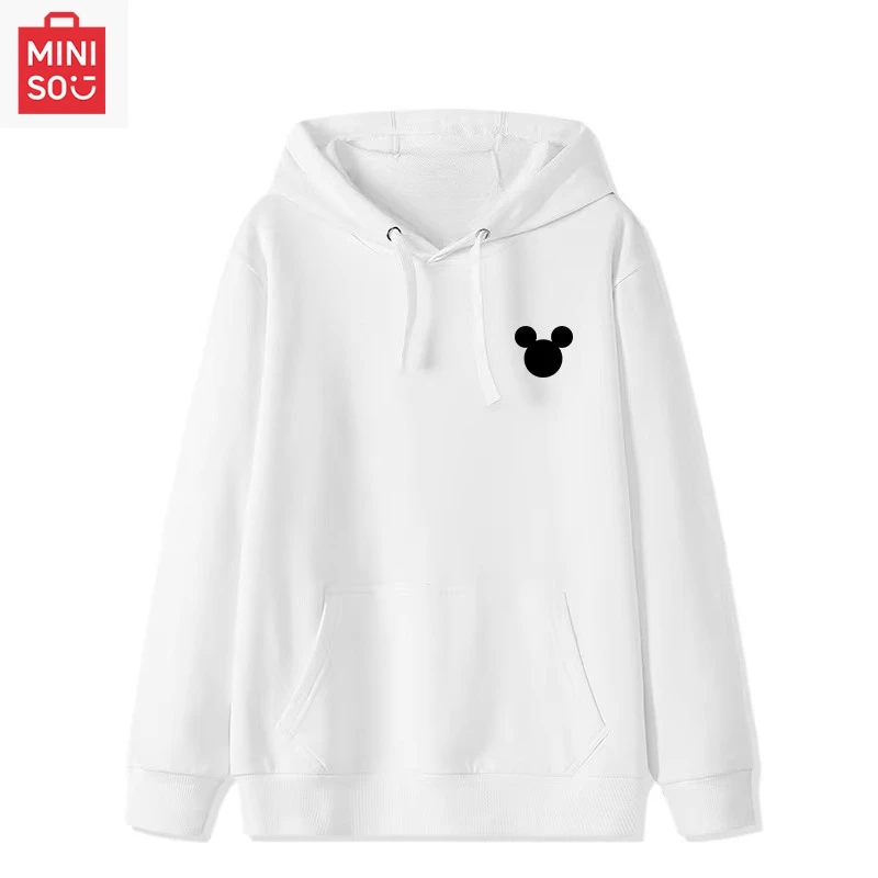 

Cartoon Mouse Pattern Couple Hooded Hoodie for Women 2025 Autumn New Loose Long sleeved Pullover Hoodie Coat Casual and Simple