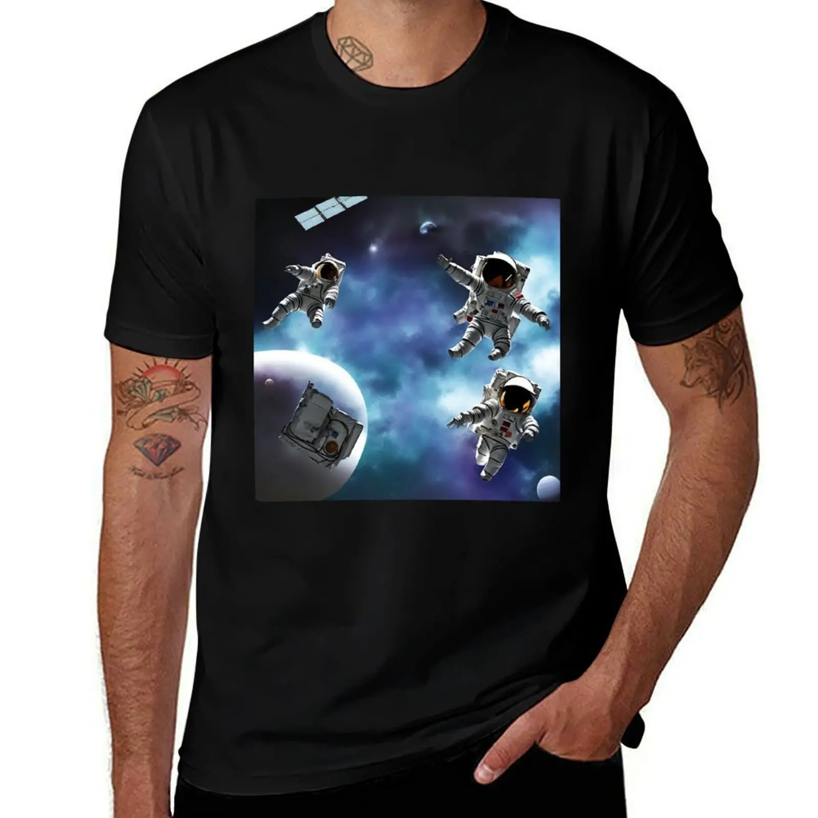 

Astronauts in space T-Shirt graphic tee shirt oversized t shirt vintage clothes mens graphic t-shirts funny
