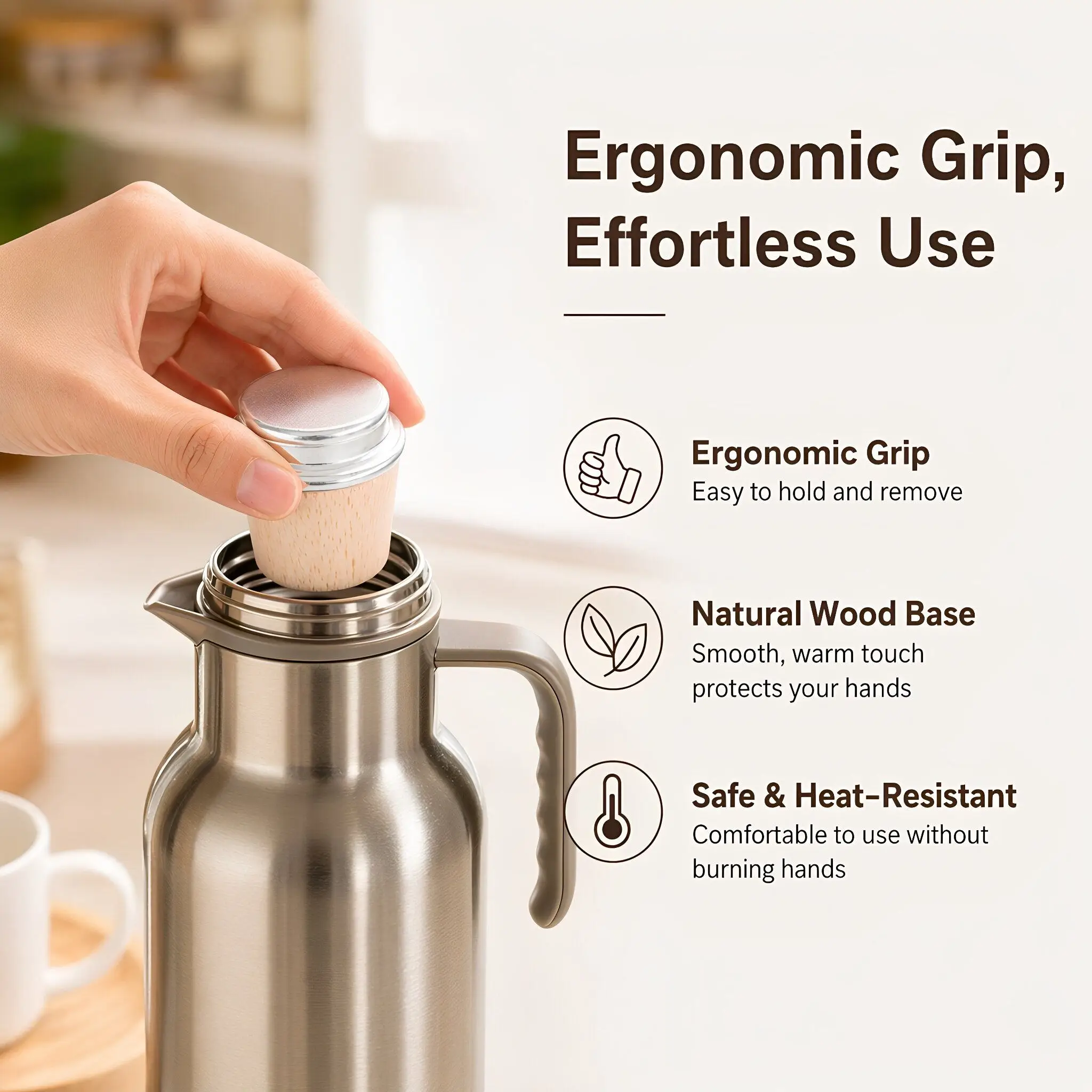9Pcs Wood Bottle Cork Stopper Leakproof Replacement Wooden Plug for Hot Water Kettle Insulated Flask Seal Plug Reusable Water view 2