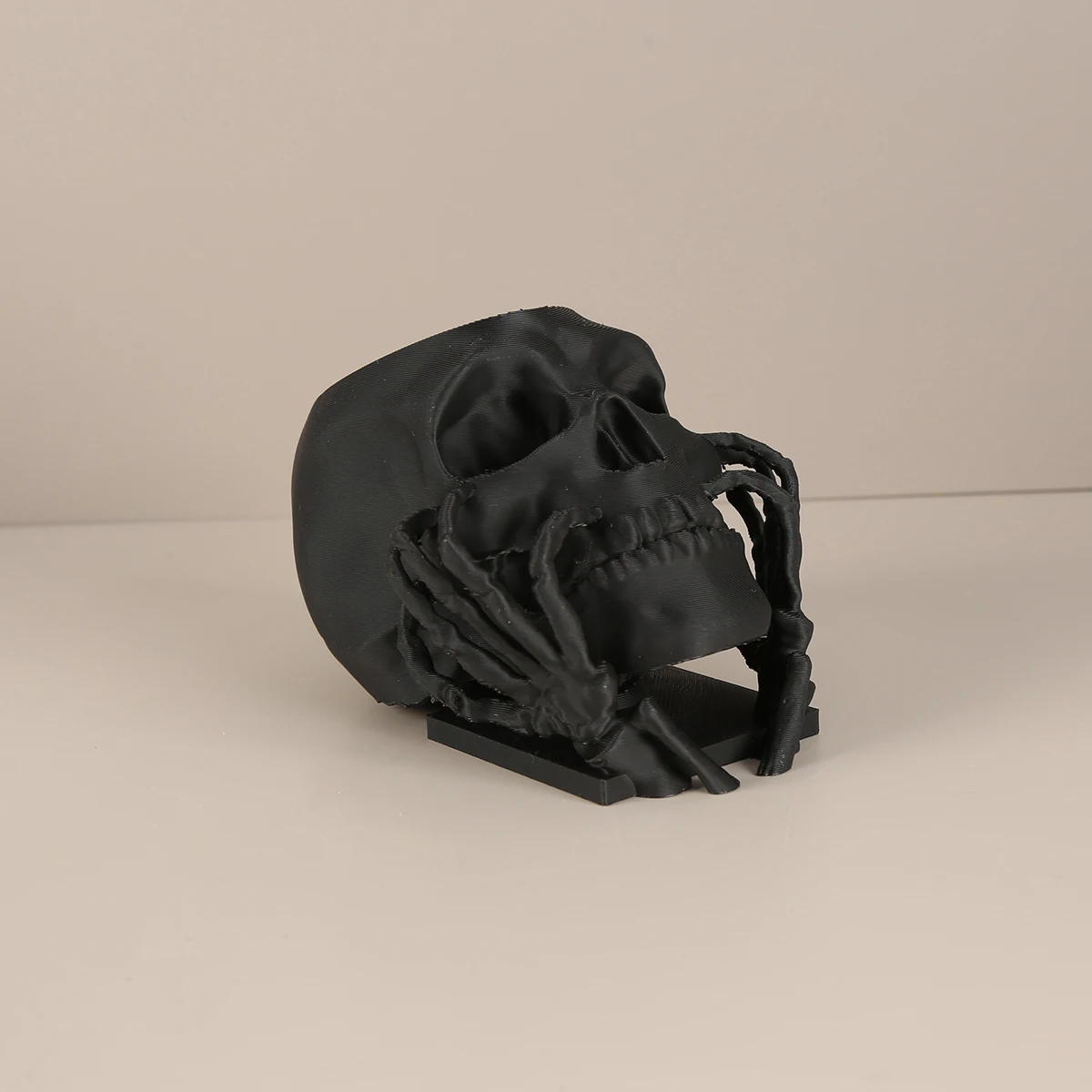 Цельная шкатулка для драгоценностей в темном стиле с черепом и руками на щеках, ручная работа с 3D-печатью, креативные магазины мелких предметов, подходит для