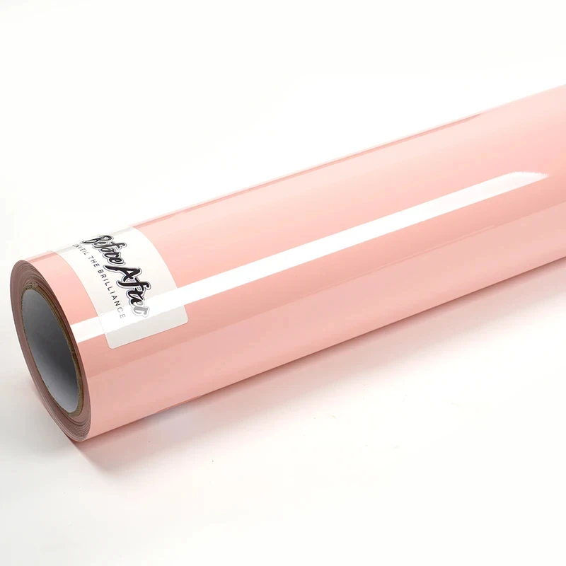 Bright PET Seashell Pink Car Packaging Vinyl Film Car Body Vinyl Sticker Without Bubbles Wrap Vinyl Films