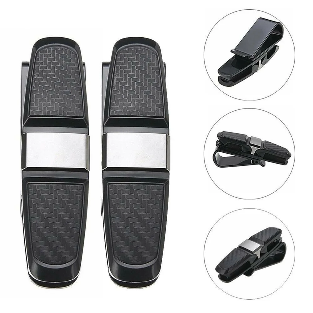High Quality Practical Sunglasses Clip Holder Exterior ABS Black Car Accessories Card Ticket Holder Sun Visor Clip