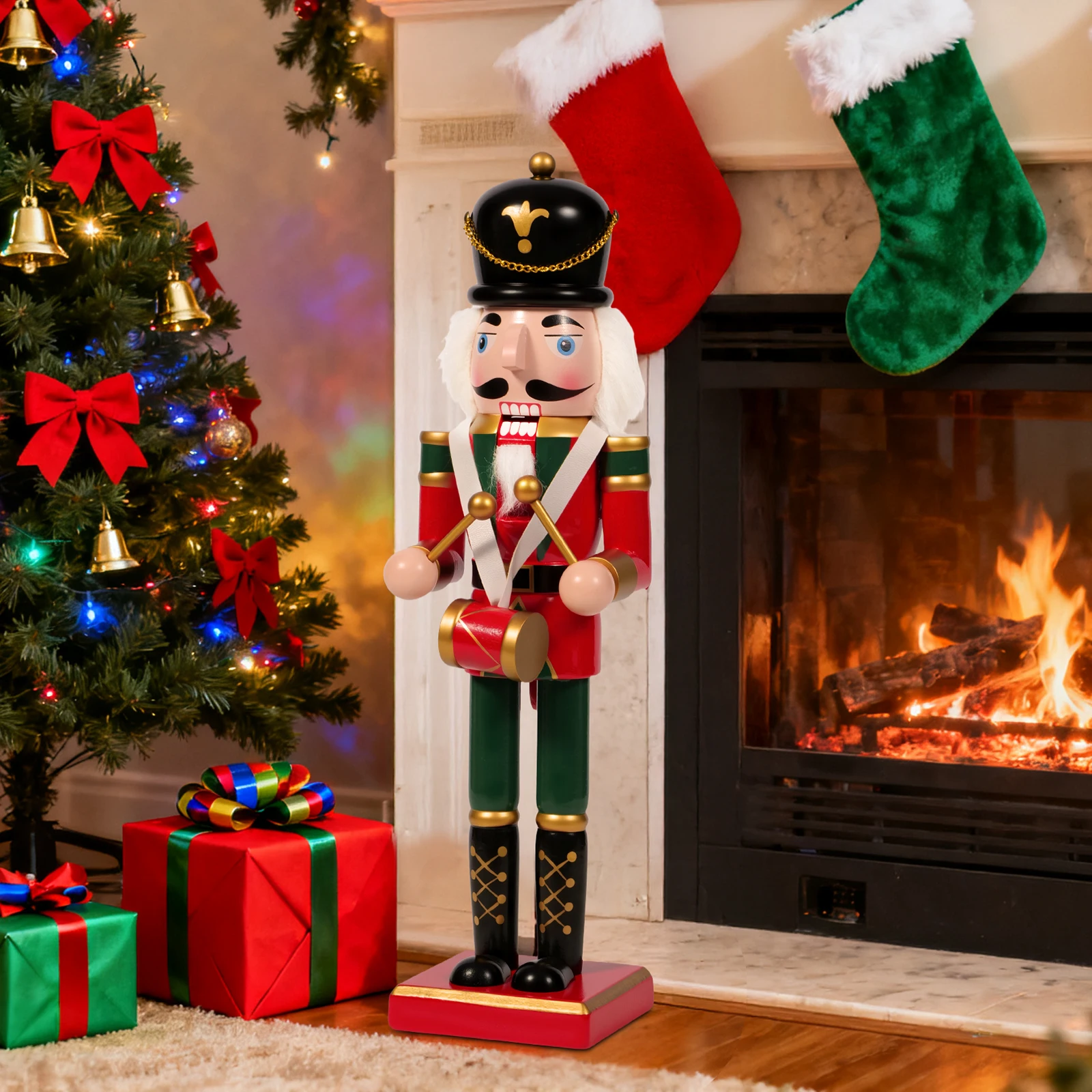 

Festive Desktop Nutcracker Doll Handcrafted Wooden Soldier Puppet for Your Merry Christmas Decorations & Joyful Gifting