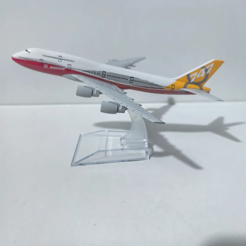 JASON TUTU Original Model Boeing 747 Aircraft Diecast Metal 1/400 Scale Miniature Airplane Model Planes Gift