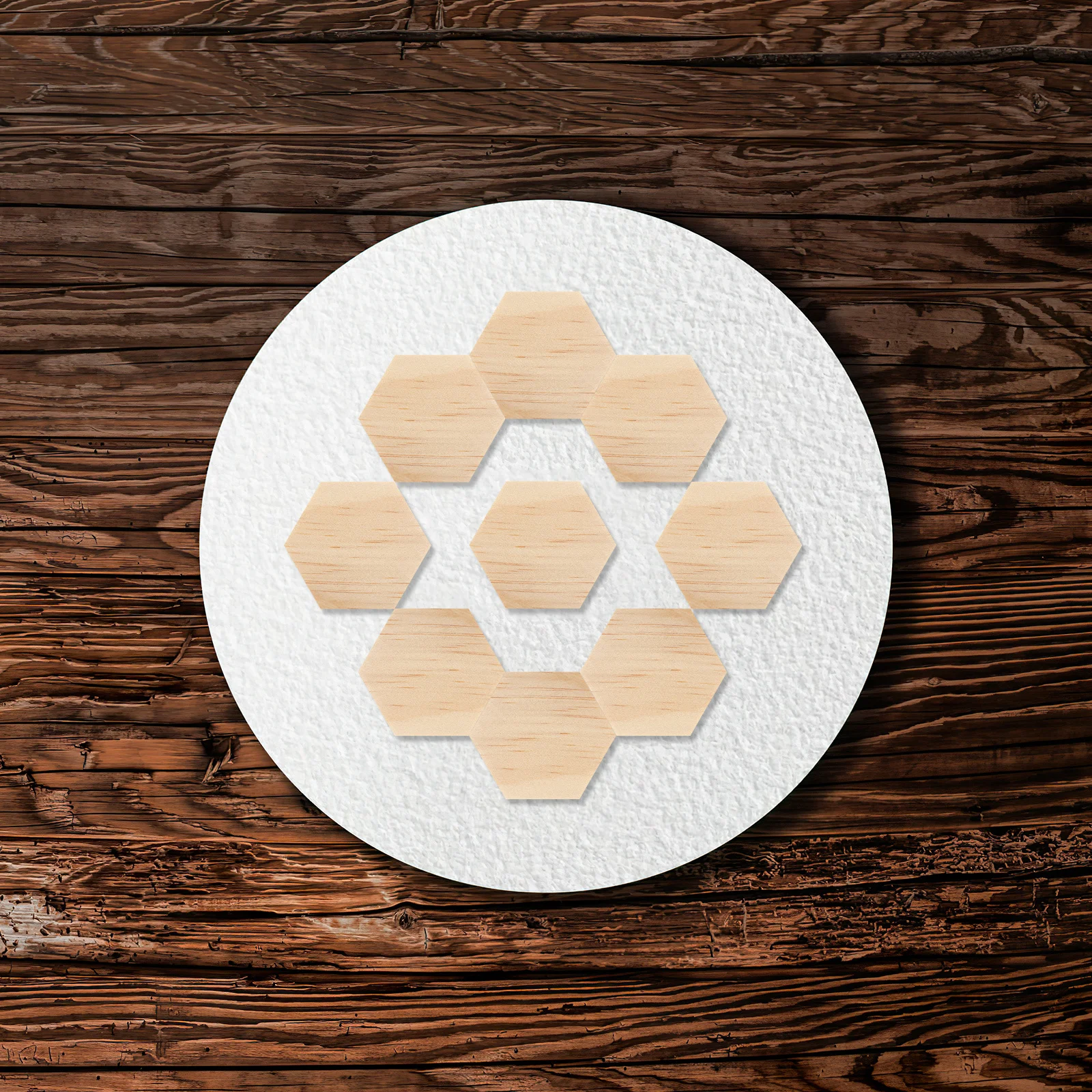 

25Pcs Unfinished Hexagon Wood Tiles Natural Wooden Slices for DIY Decor Crafting Staining Painting Blank Craft Blanks 38Mm