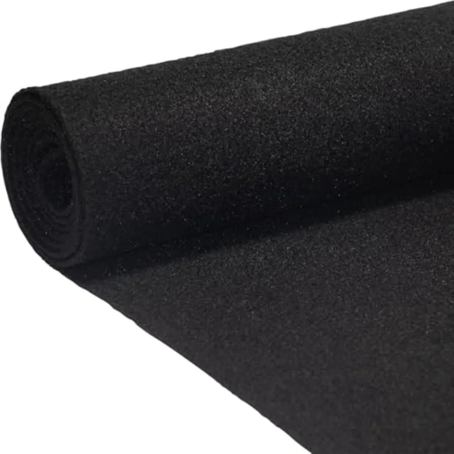 

Black non-woven fabric carpet for speaker sub box, home, auto, RV, boat, marine, truck car trunk liner 72 inch x 120 inch durab