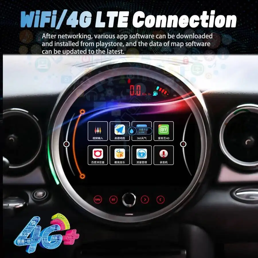 Yes 9 Inch Android 13 Screen For BMW MINI One R56 2008 MINI Coupe 2013 GPS Navigation Multimedia Carplay Radio Video Stereo DSP