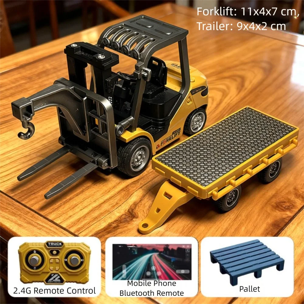 

Full Proportion Remote Control Forklift 2.4g Remote Variable Speed Mini Forklift Sound Effects Alloy Material Rc Forklift