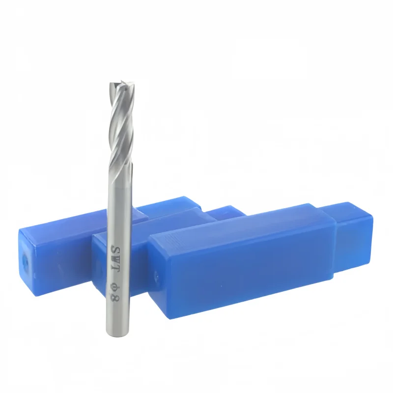4Pcs Carbide End Mill HSS 4 Flutes 6mm-12mm Diameter Milling Cutter Straight Shank Router Bit Set CNC Tools