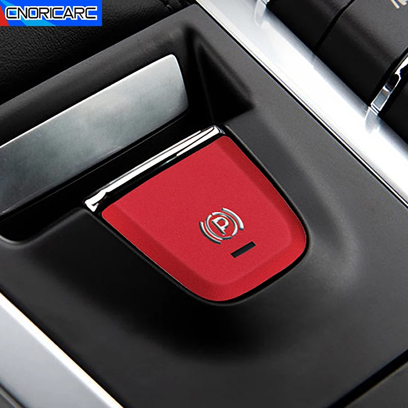 Car Accessories Console Electronic Handbrake Parking Switch Sequins P Button Cover Decoration Trim For Porsche Macan 2014-2021