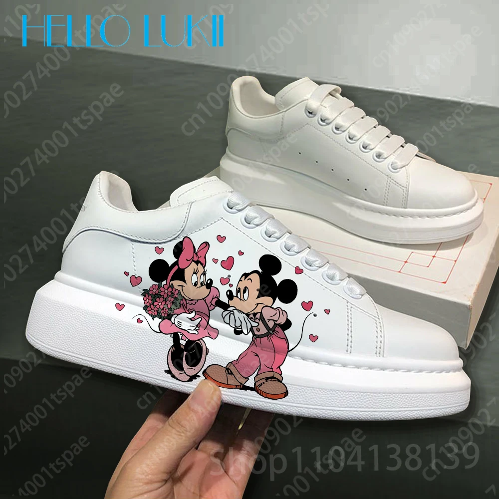 

Women Men casual COUPLE Shoes Male Platform kateboarding boys girls Fashion Casual Shoes mickey mouse graffiti Sneakers