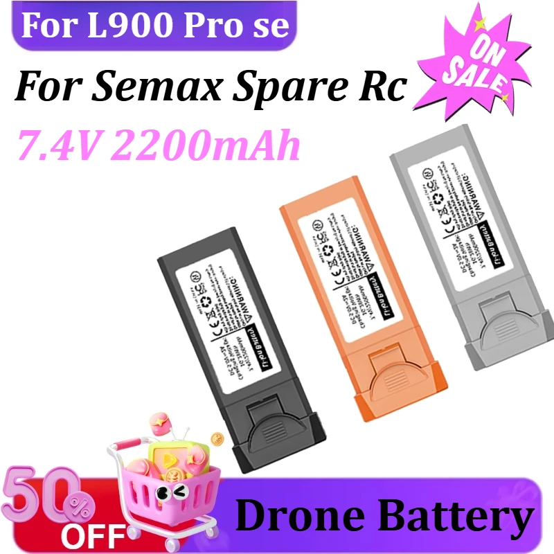 

L900 Pro Se Battery 7.4V 2200mAh L900 Se Max Battery For L900 Prose For Semax Spare Rc Drone Quadcopter Accessories Parts