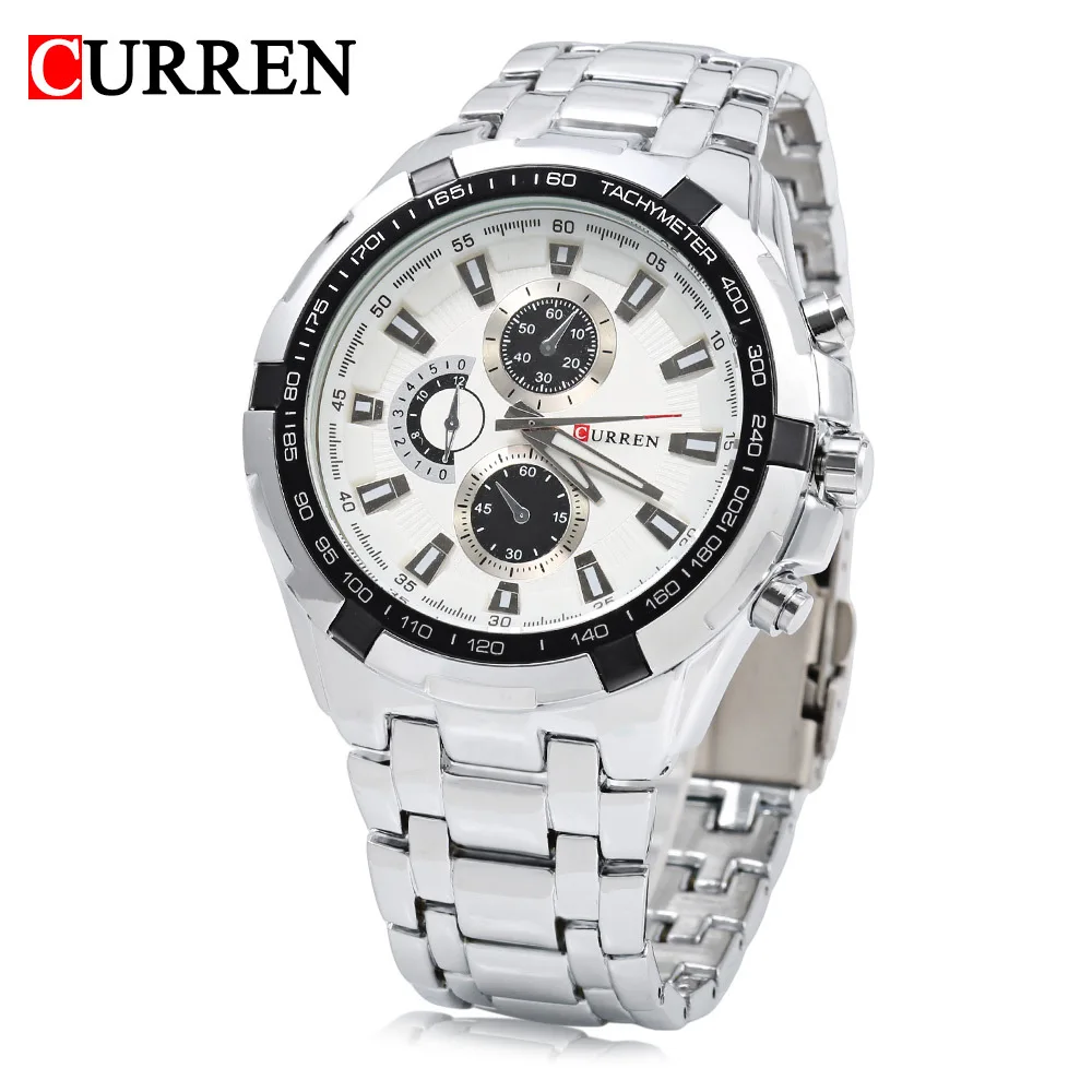 

CURREN 8023 Кварцевые часы для мужчин, водонепроницаемые спортивные военные часы, мужские деловые наручные часы из нержавеющей стали, мужские часы Reloj Hombre